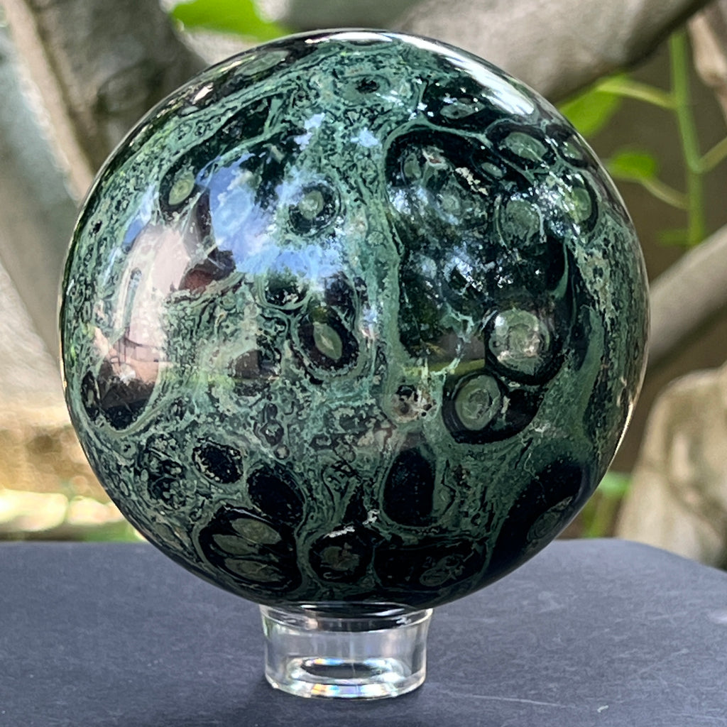 Sfera jasp kambaba Madagascar | Model 6, pietre semipretioase - druzy.ro 8 