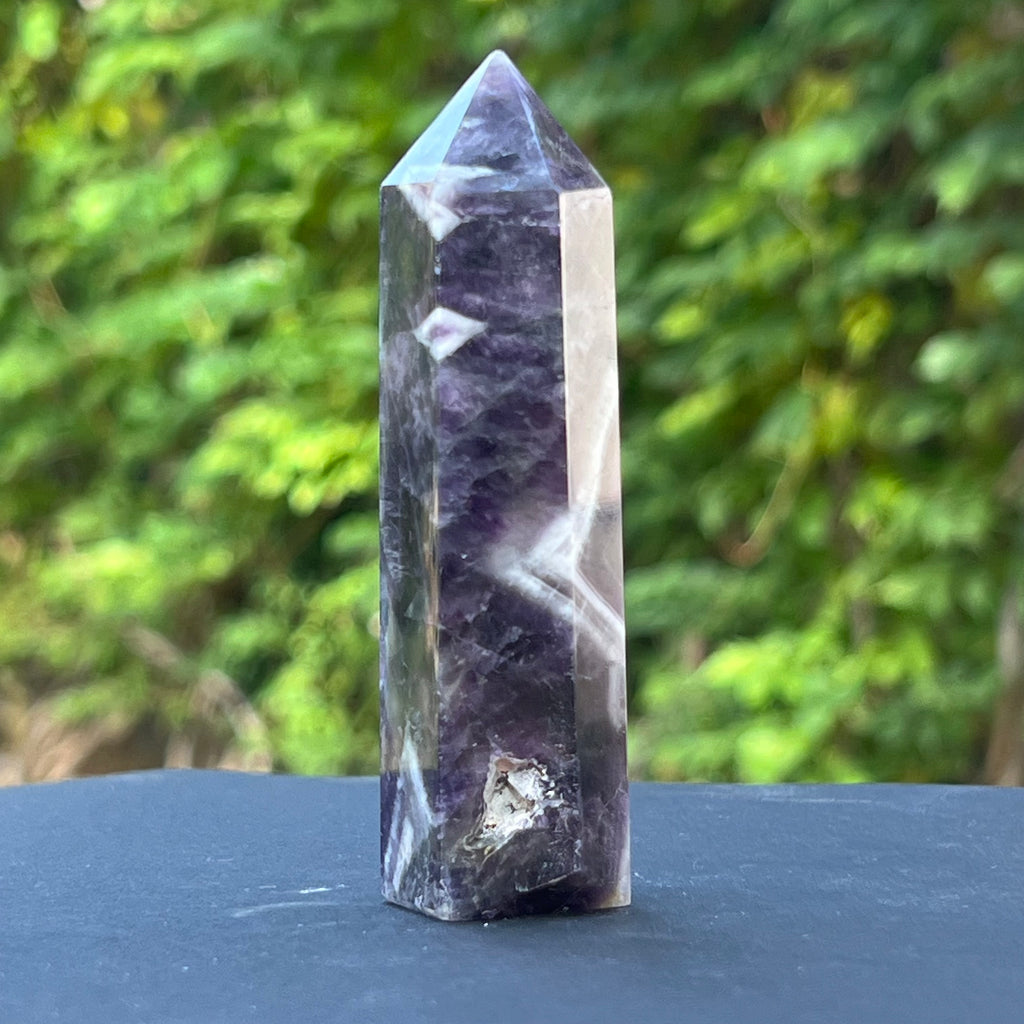Obelisc ametist chevron model 2, druzy.ro, cristale 5
