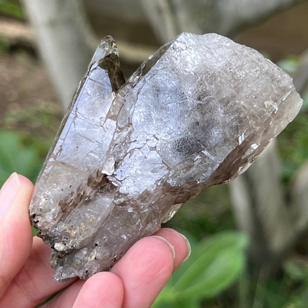 Cuart fumuriu generator/varf mina Brandberg | Model L6, pietre semipretioase - druzy.ro 4 