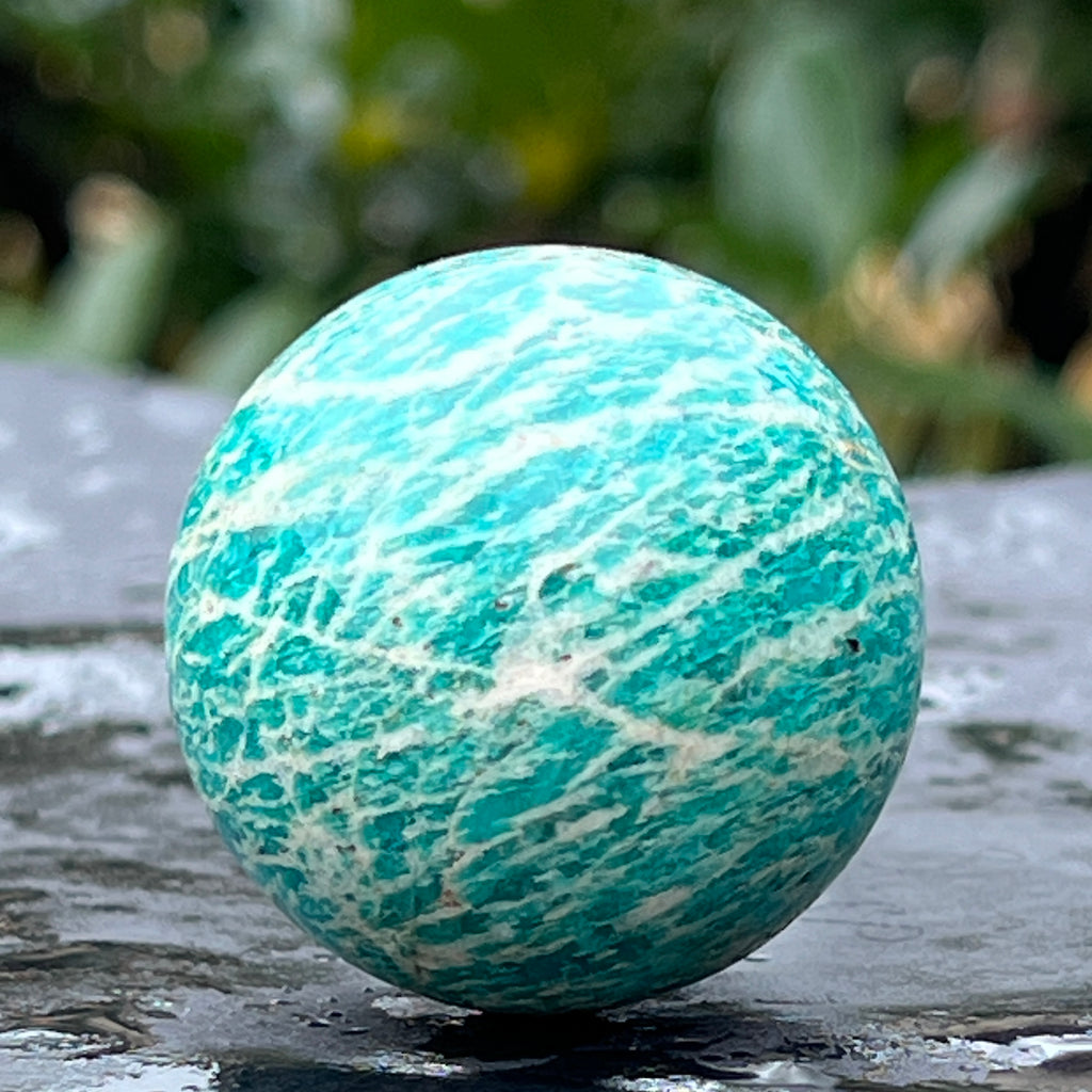 Sfera amazonit din Madagascar model 9, pietre semipretioase - druzy.ro 1 