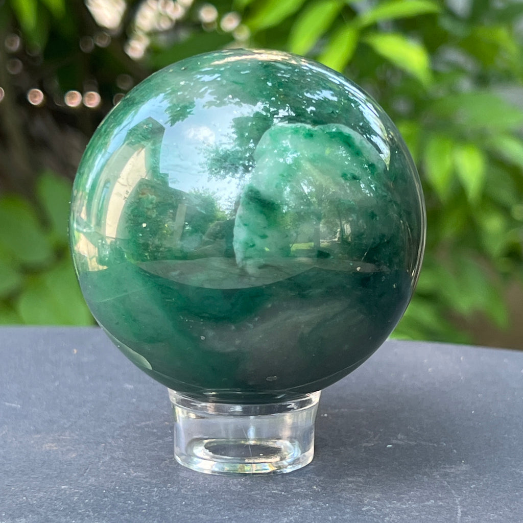 Sfera jad verde m1, pietre semipretioase - druzy.ro 4 