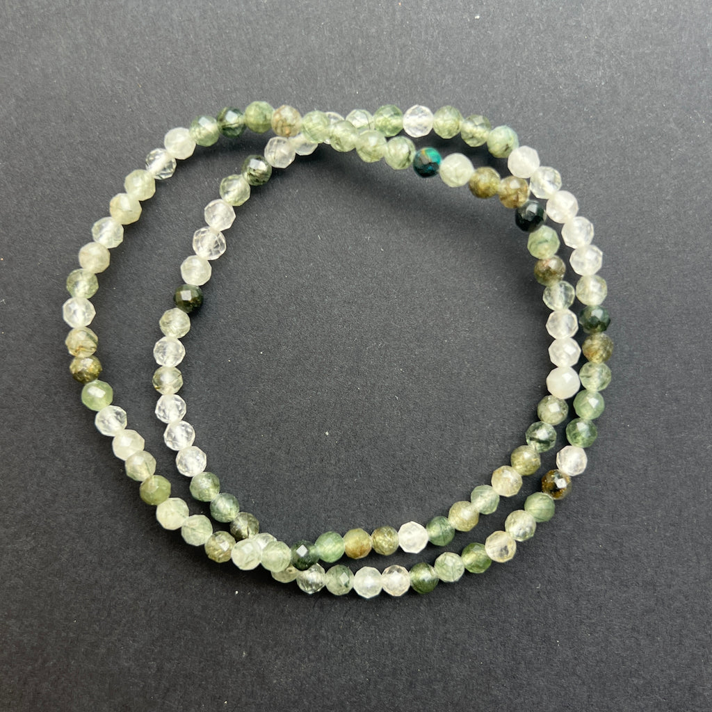 Bratara fatetata cuart rutilat verde 4mm, pietre semipretioase - druzy.ro 4 