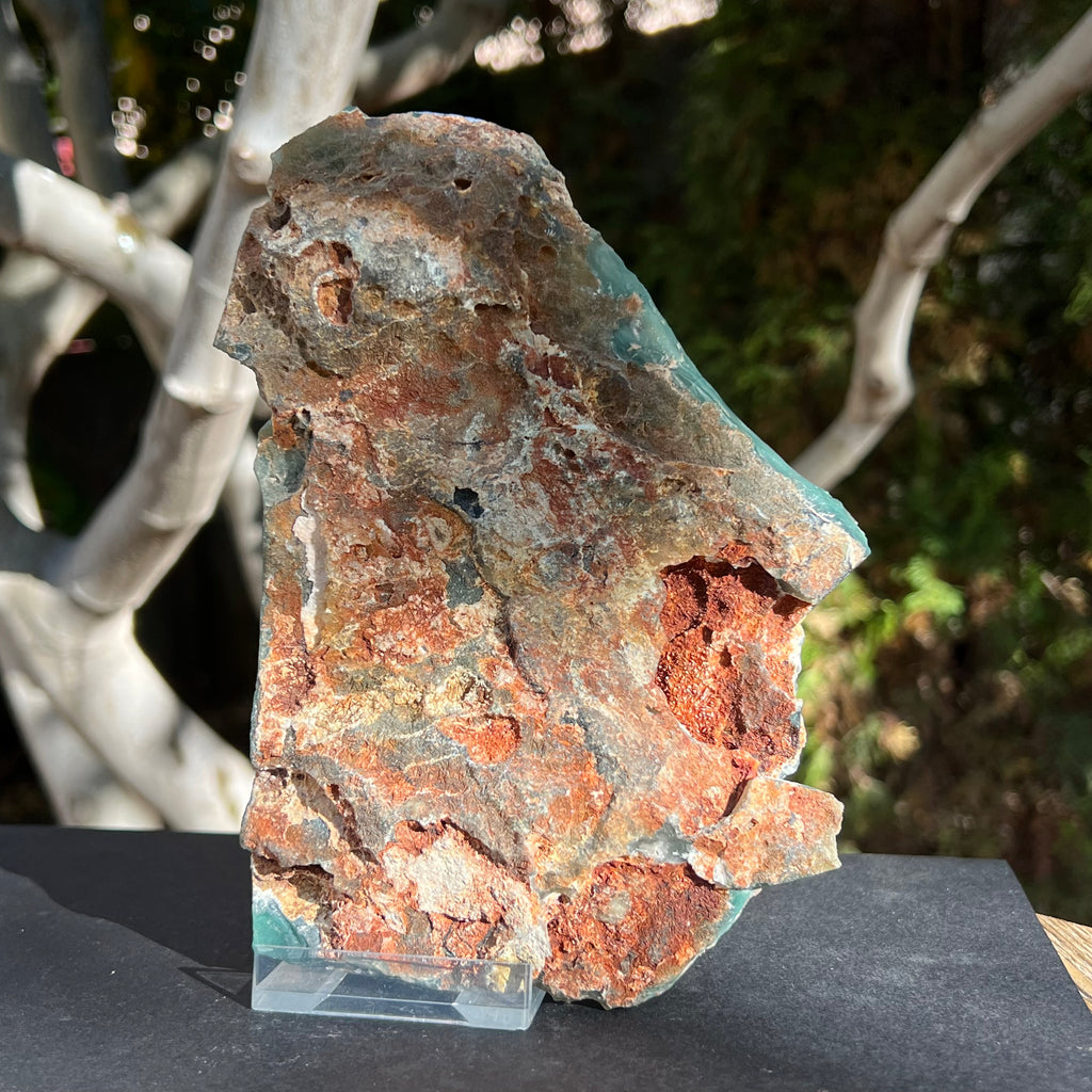 Crisopraz polisat pe o fata XL1 - 18 cm, druzy.ro, cristale 2