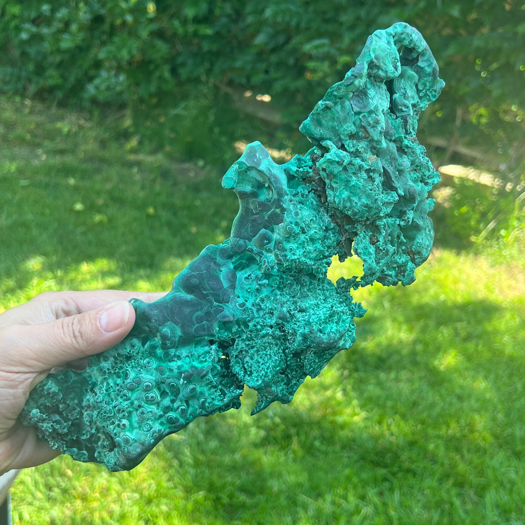 Malachit matasos piatra bruta | Model XXL 1, pietre semipretioase - druzy.ro 6 