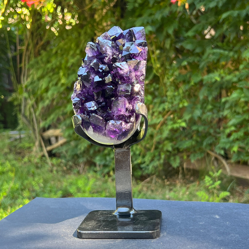 Ametist Uruguay AAA pe stand calitate +AAA, geoda ametist Urguay | Model 1, pietre semipretioase - druzy.ro 6 