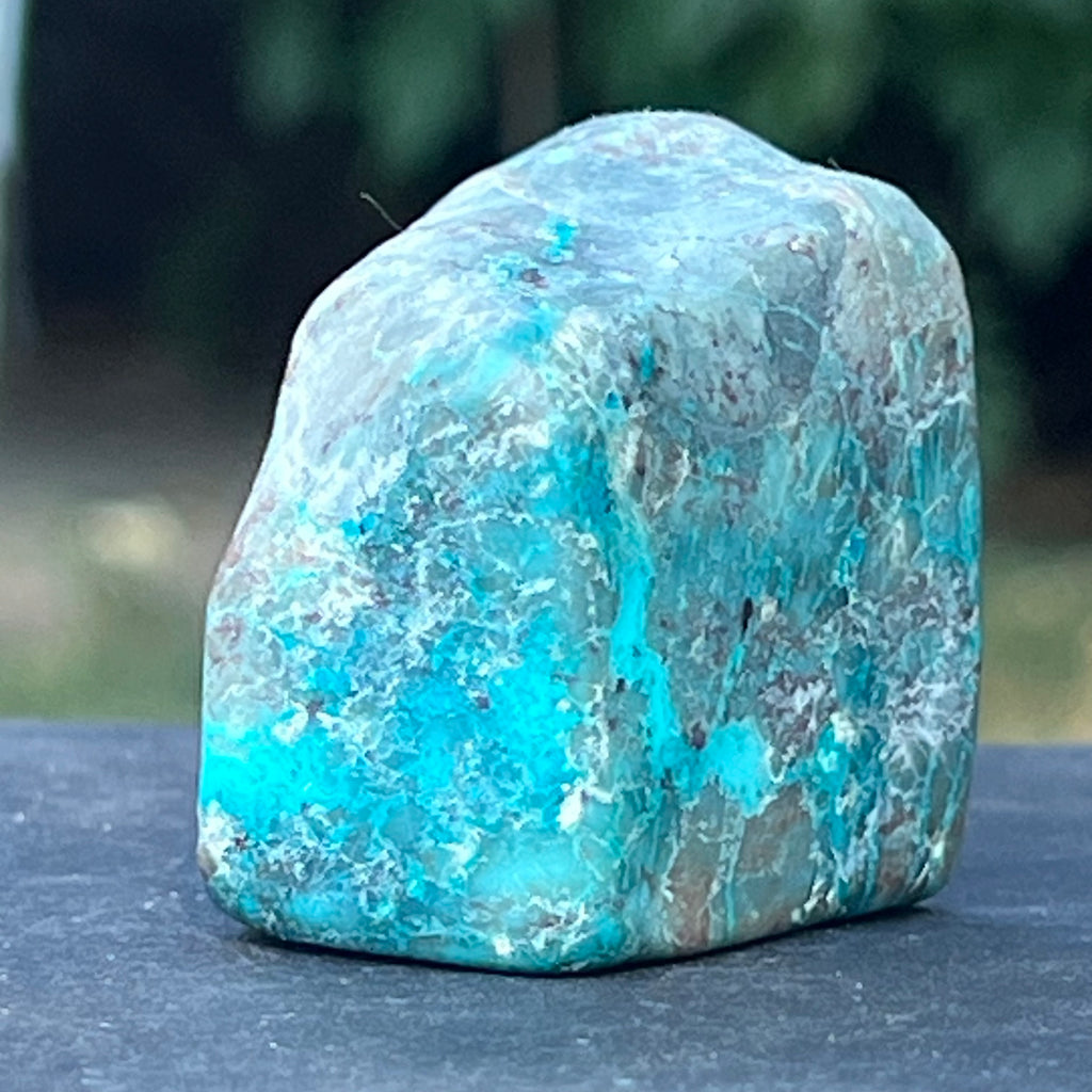 Shattuckite forma libera/palmstone m3, druzy.ro, cristale 2