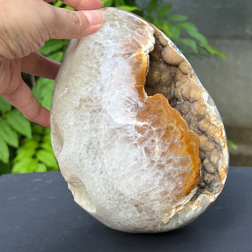 Ou Geoda calcedonie botroidala in agat, pietre semipretioase - druzy.ro 11 