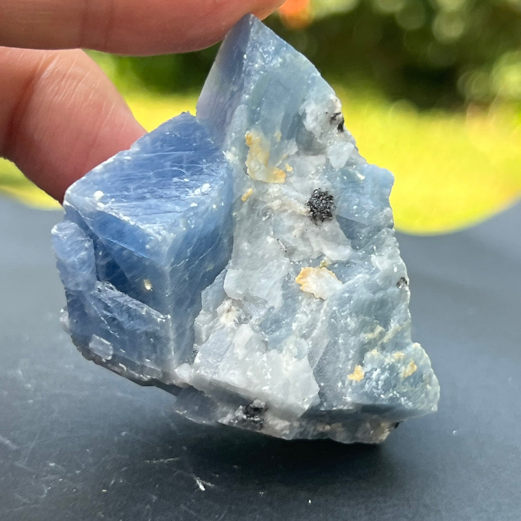 Calcit albastru piatra bruta din Namibia model 13, pietre semipretioase - druzy.ro 3