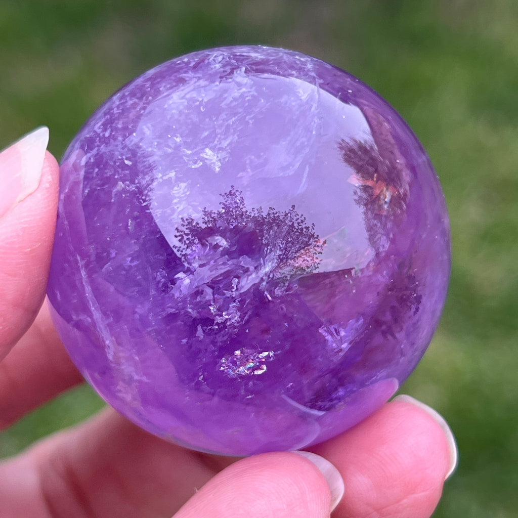Sfera ametist AA din Brazilia model 9, pietre semipretioase - druzy.ro 10 