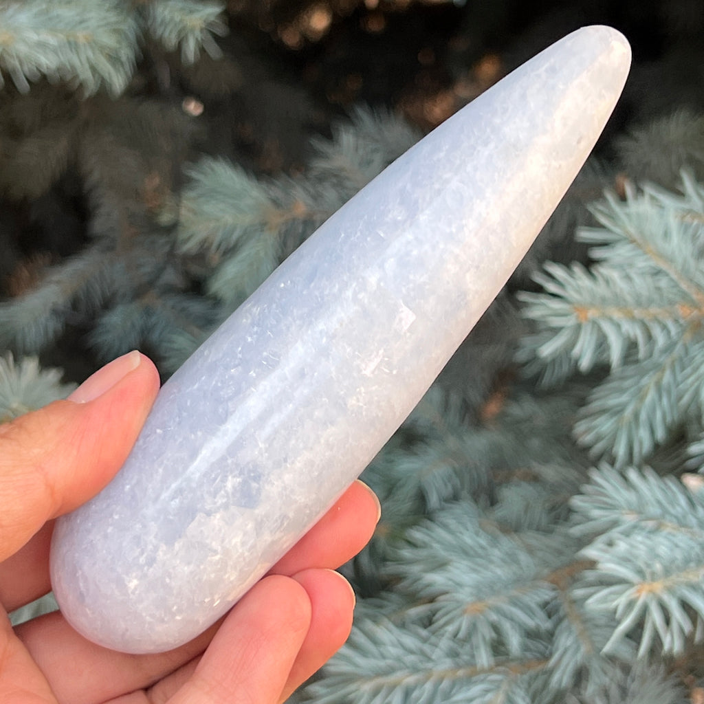 Bagheta calcit albastru model 4 din Madagascar, pietre semipretioase - druzy.ro 4 