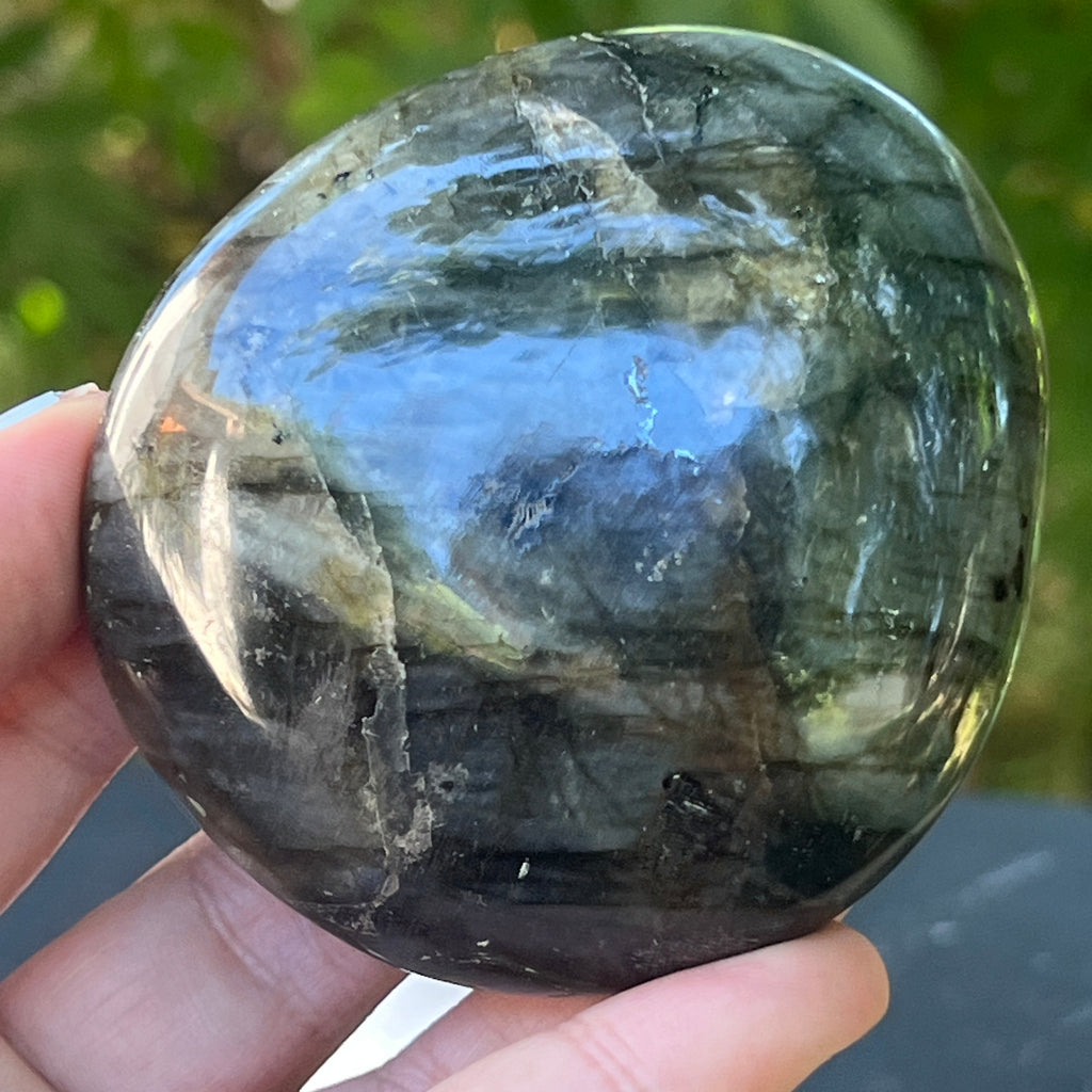 Labradorit palm stone m9, pietre semipretioase - druzy.ro 2 