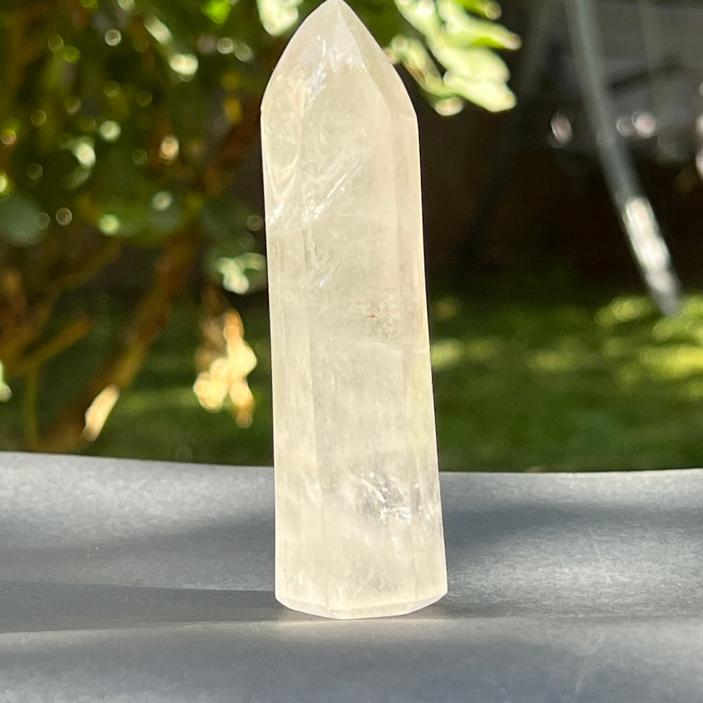 Obelisc/varf cristal de stanca/cuart incolor Africa Af5/m3, druzy.ro, cristale 3