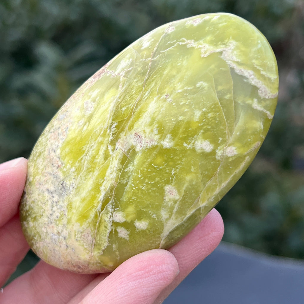 Serpentin galben palmstone XL6, pietre semipretioase - druzy.ro 1 