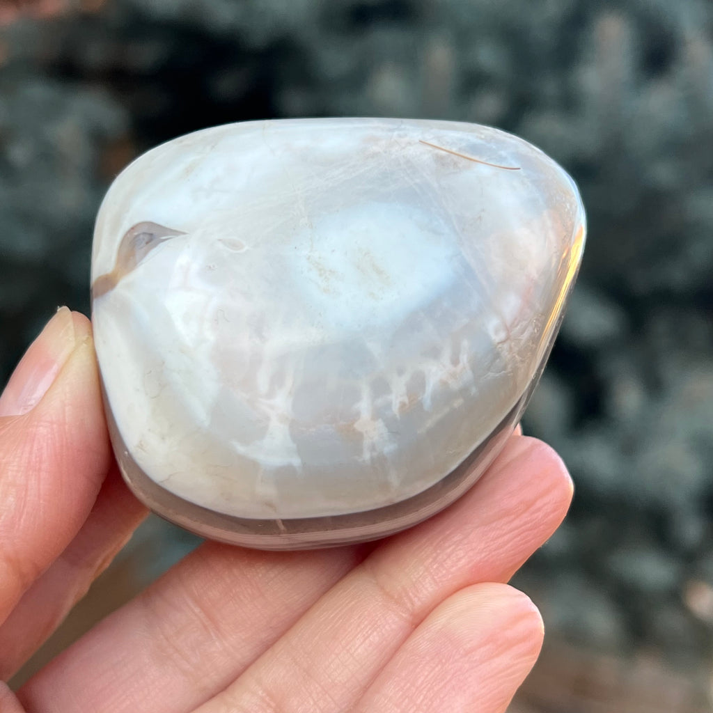 Agat de Botswana palm stone m4A, druzy.ro, cristale 4