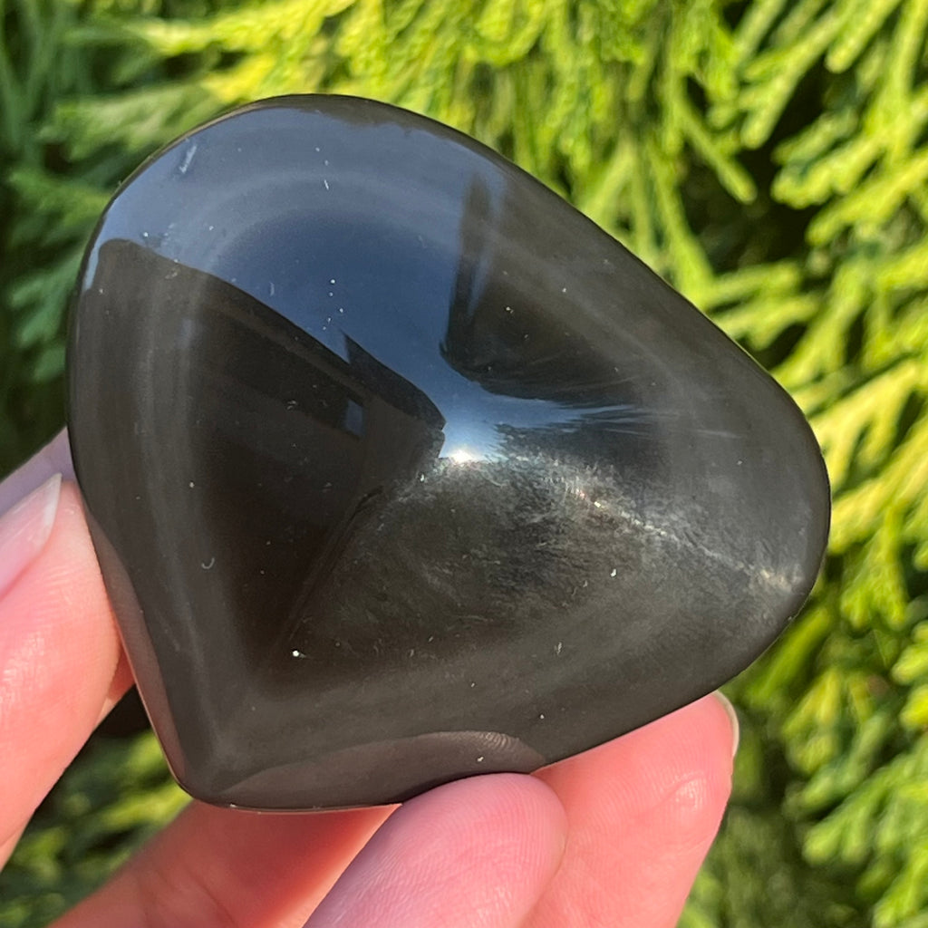 Obsidian curcubeu inima model 5, pietre semipretioase - druzy.ro 3 