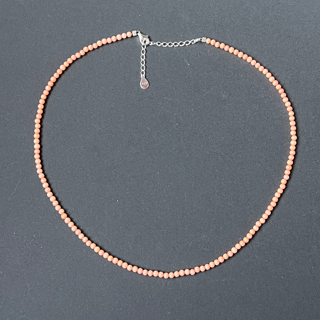 Colier coral roz Wave #94, pietre semipretioase - druzy.ro 1 