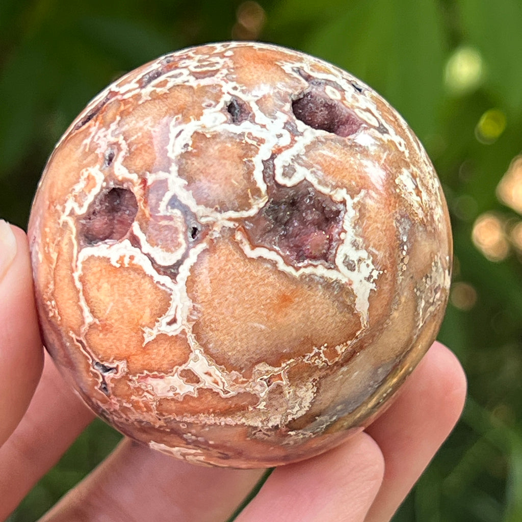 Sfera agat Crazy Lace | Model 10, pietre semipretioase - druzy.ro 12 