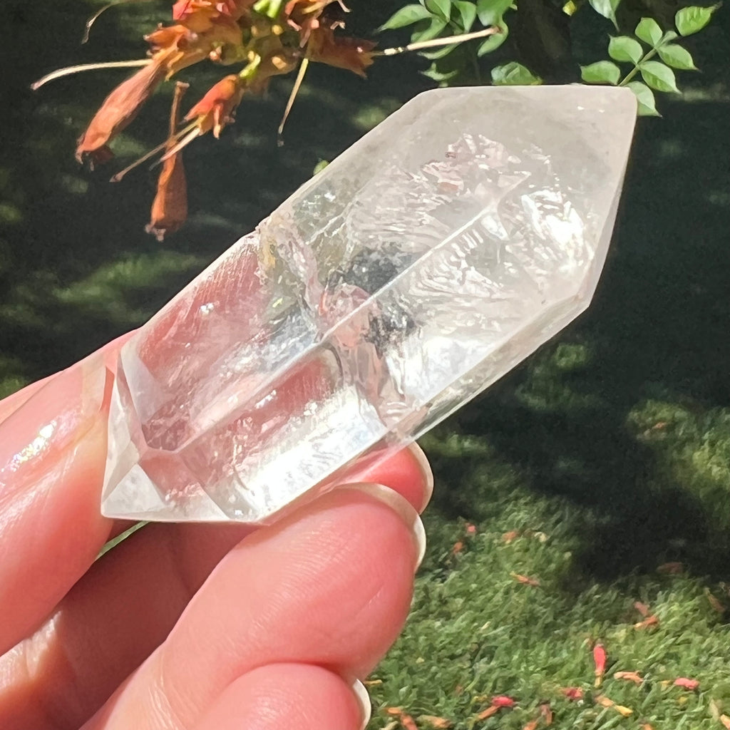 Dublu varf cristal de stanca/cuart incolor model mini14, pietre semipretioase - druzy.ro 5