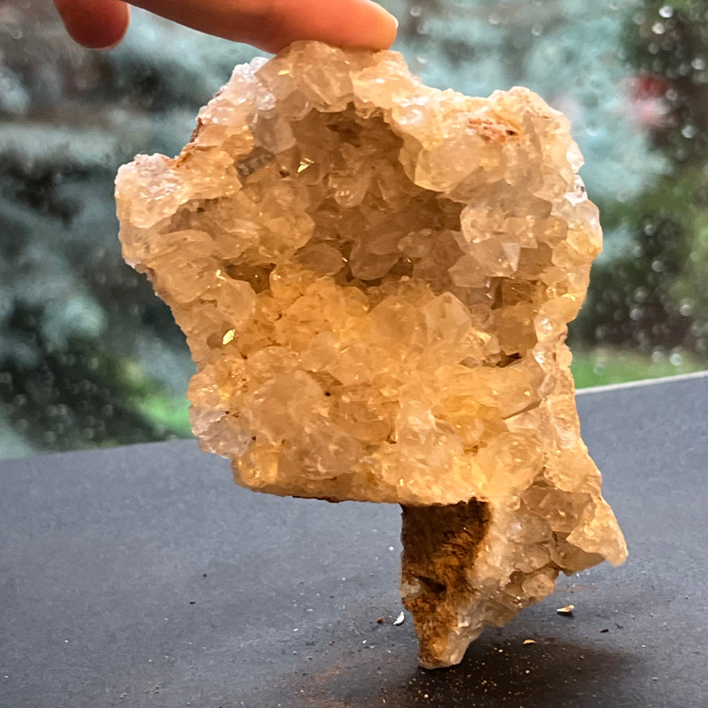Cluster felie cuart incolor cristal de stanca din Zambia model 5, druzy.ro, cristale 2