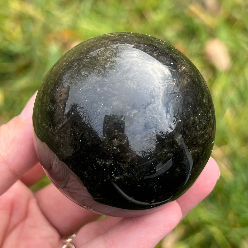 Sfera obsidian model 2, pietre semipretioase - druzy.ro 5 