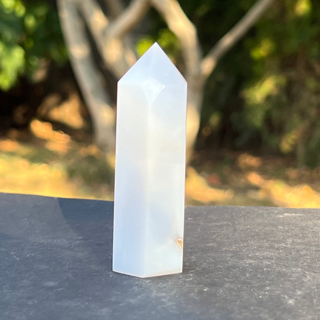 Obelisc calcedonie albastra model 4, druzy.ro, cristale 7