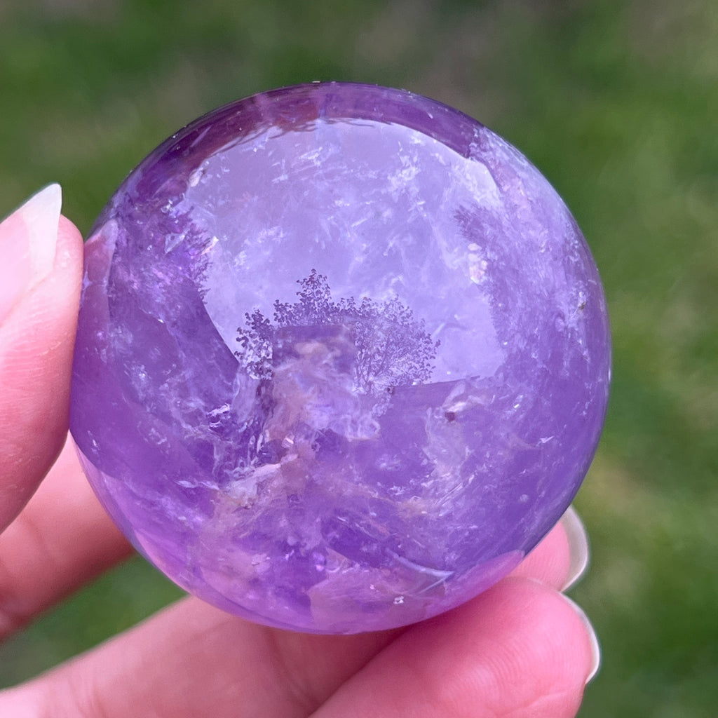 Sfera ametist AA din Brazilia model 9, pietre semipretioase - druzy.ro 3 