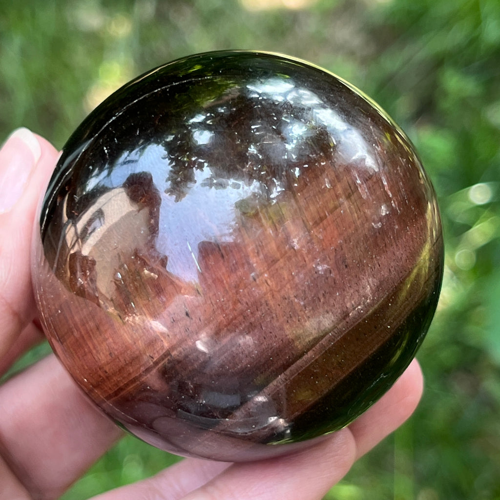 Sfera ochi de tigru rosu model 3, pietre semipretioase - druzy.ro 15 