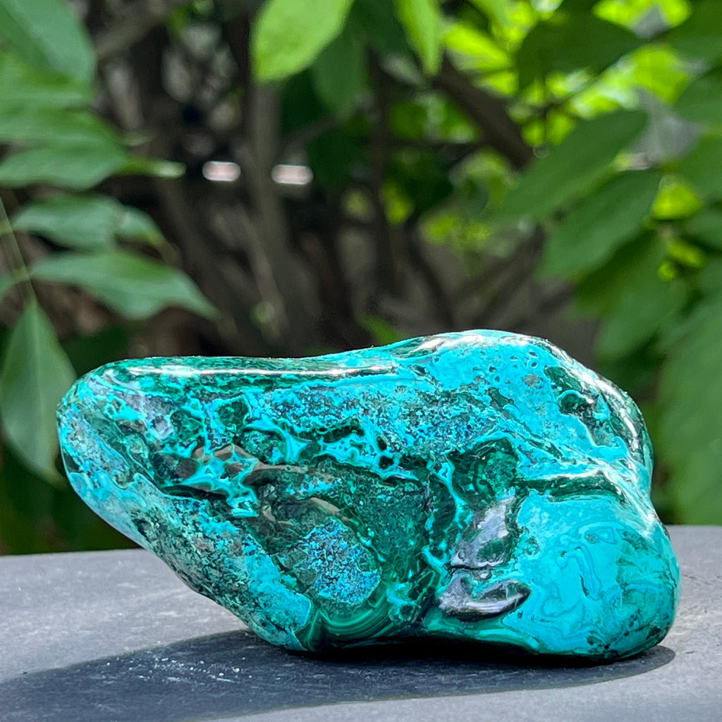Malacola malachit cu crisocola piatra polisata | Model 4, pietre semipretioase - druzy.ro 6 