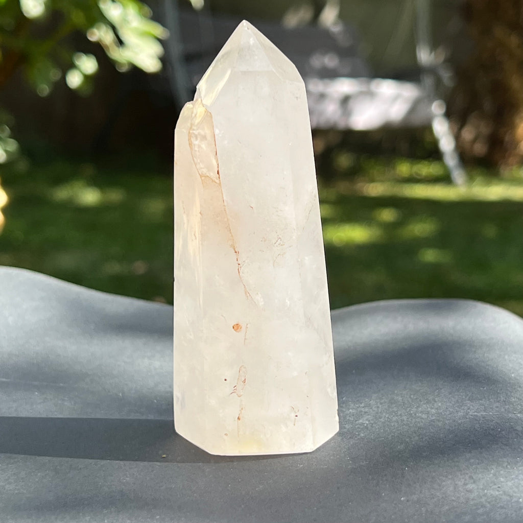 Obelisc/varf/generator cristal de stanca/cuart incolor Africa Af5/ m6, druzy.ro, cristale 2