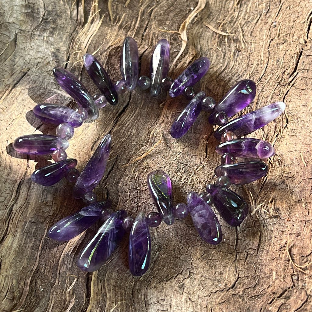 Bratara ametist Tribal, pietre semipretioase - druzy.ro 1 