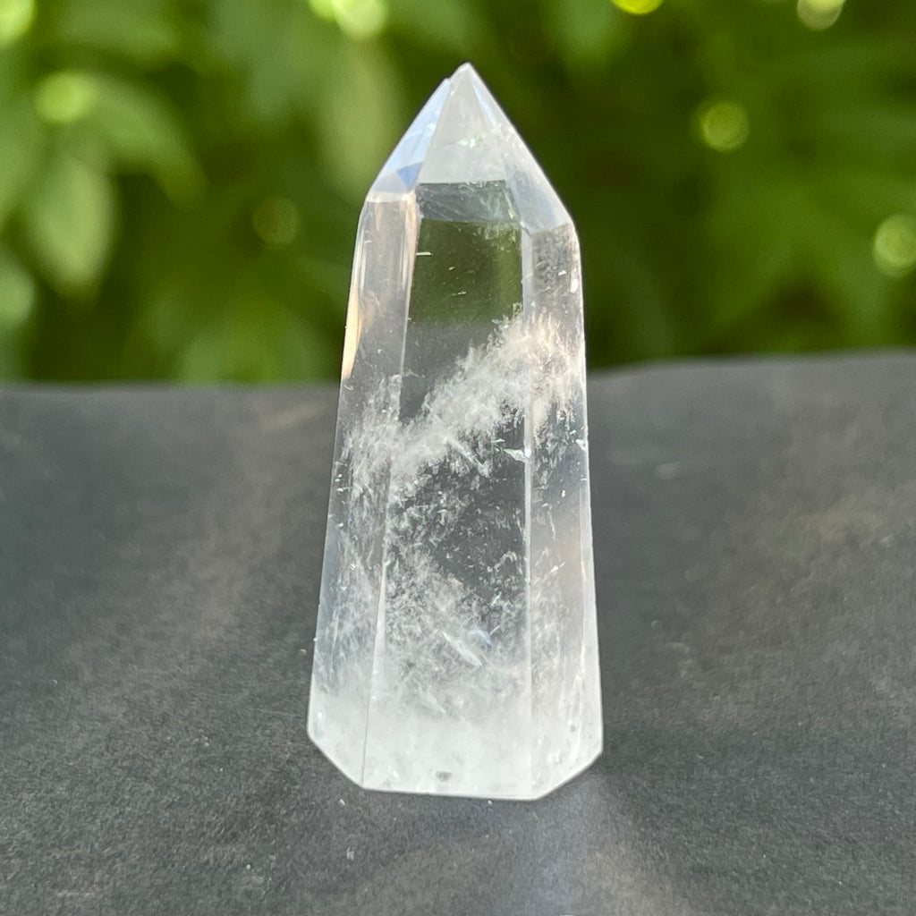 Obelisc/varf cuart de stanca/cuart incolor mini m2, druzy.ro, cristale 2