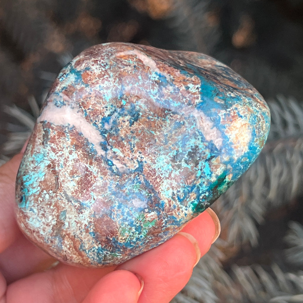 Shattuckite forma libera/palmstone m6, pietre semipretioase - druzy.ro 2 