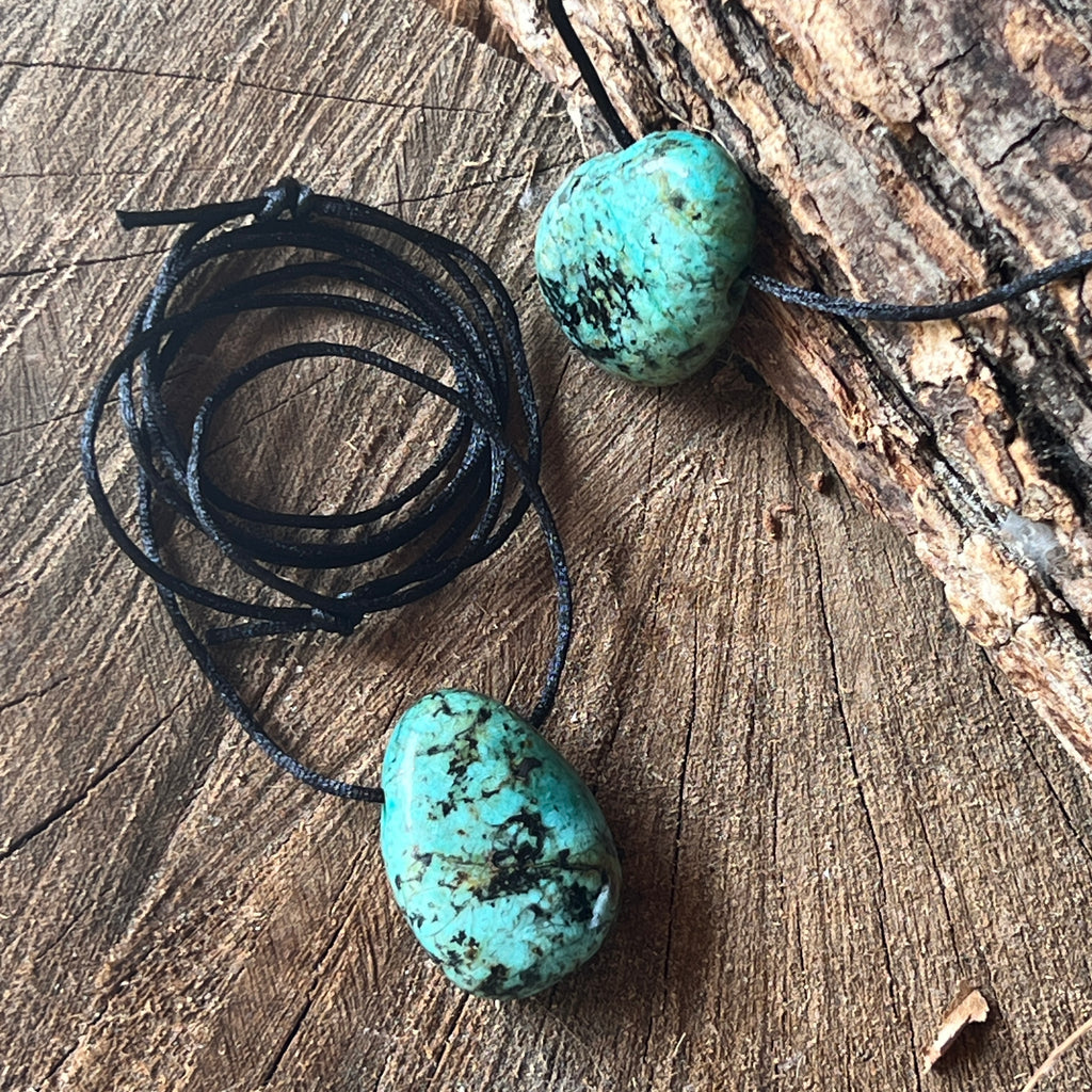 Colier pandantiv turcoaz african DROP, pietre semipretioase - druzy.ro 3 