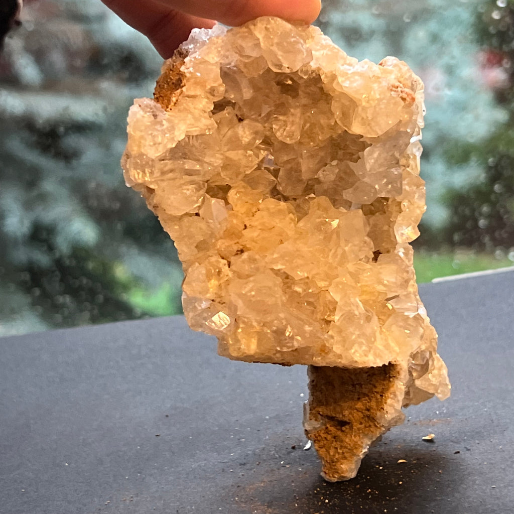 Cluster felie cuart incolor cristal de stanca din Zambia model 5, druzy.ro, cristale 3