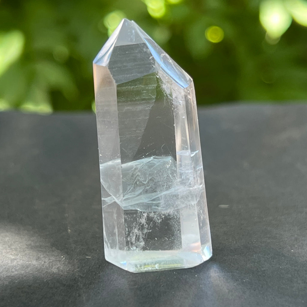 Obelisc/varf cuart de stanca/cuart incolor mini m6, druzy.ro, cristale 1