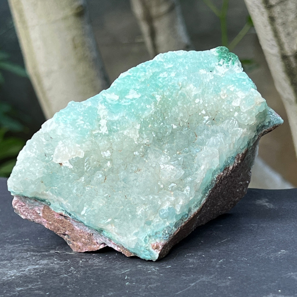 Cluster calcedonie cu crom albastru-verzuie din Zimbabwe | Model 3, pietre semipretioase - druzy.ro 1 