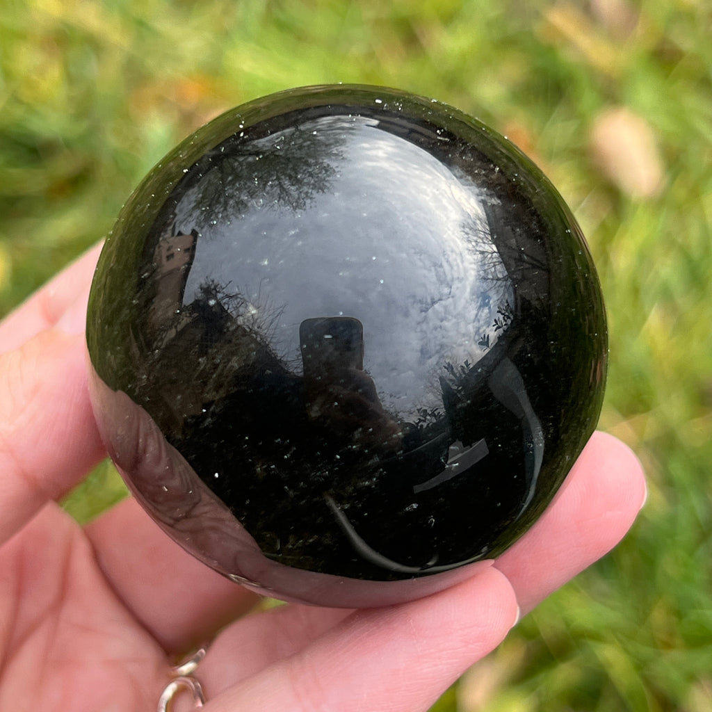 Sfera obsidian model 2, pietre semipretioase - druzy.ro 3 