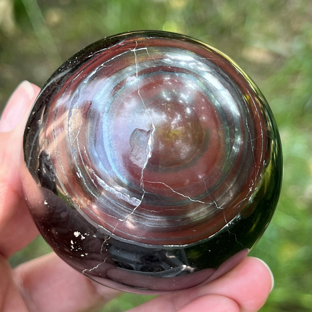Sfera ochi de tigru rosu model 2, pietre semipretioase - druzy.ro 10 