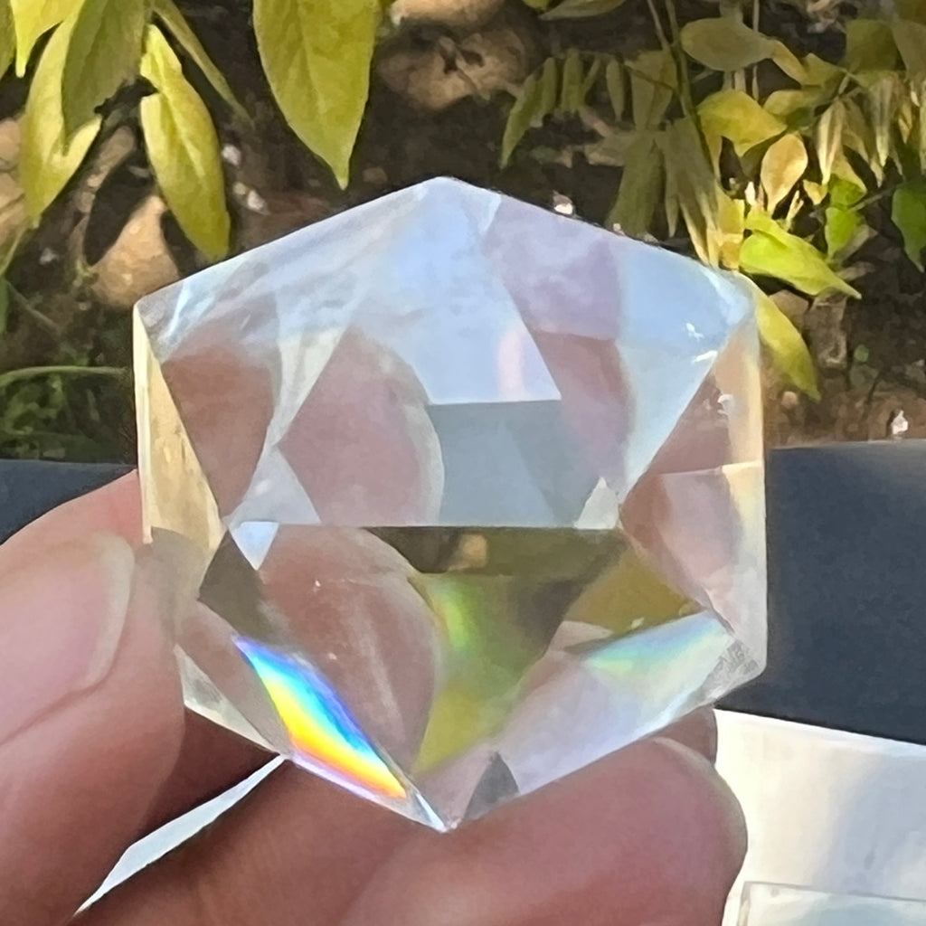 Icosaedru cuart incolor / cristal de stanca m5, pietre semipretioase - druzy.ro 4 