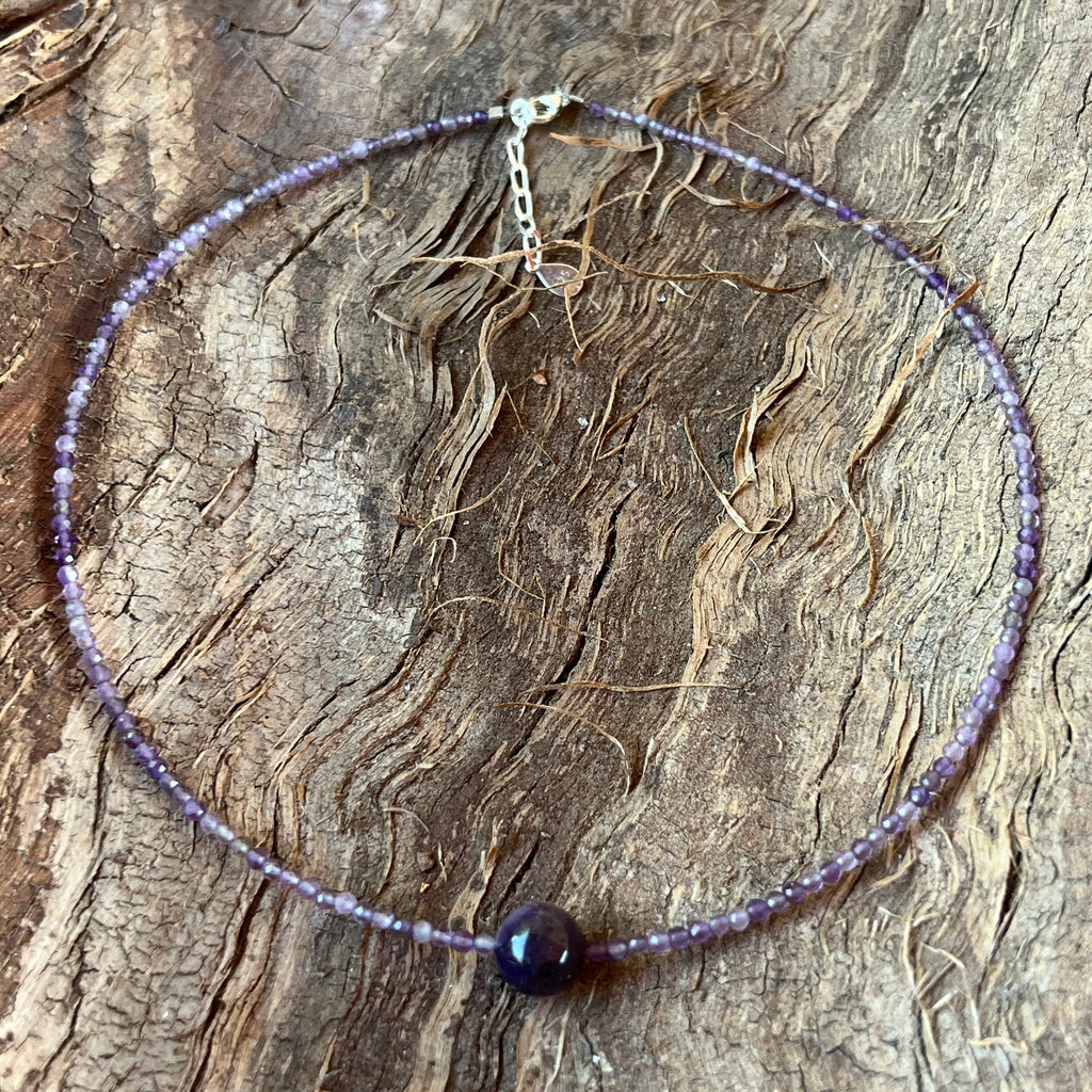 Colier ametist Serenity#19, pietre semipretioase - druzy.ro 3 