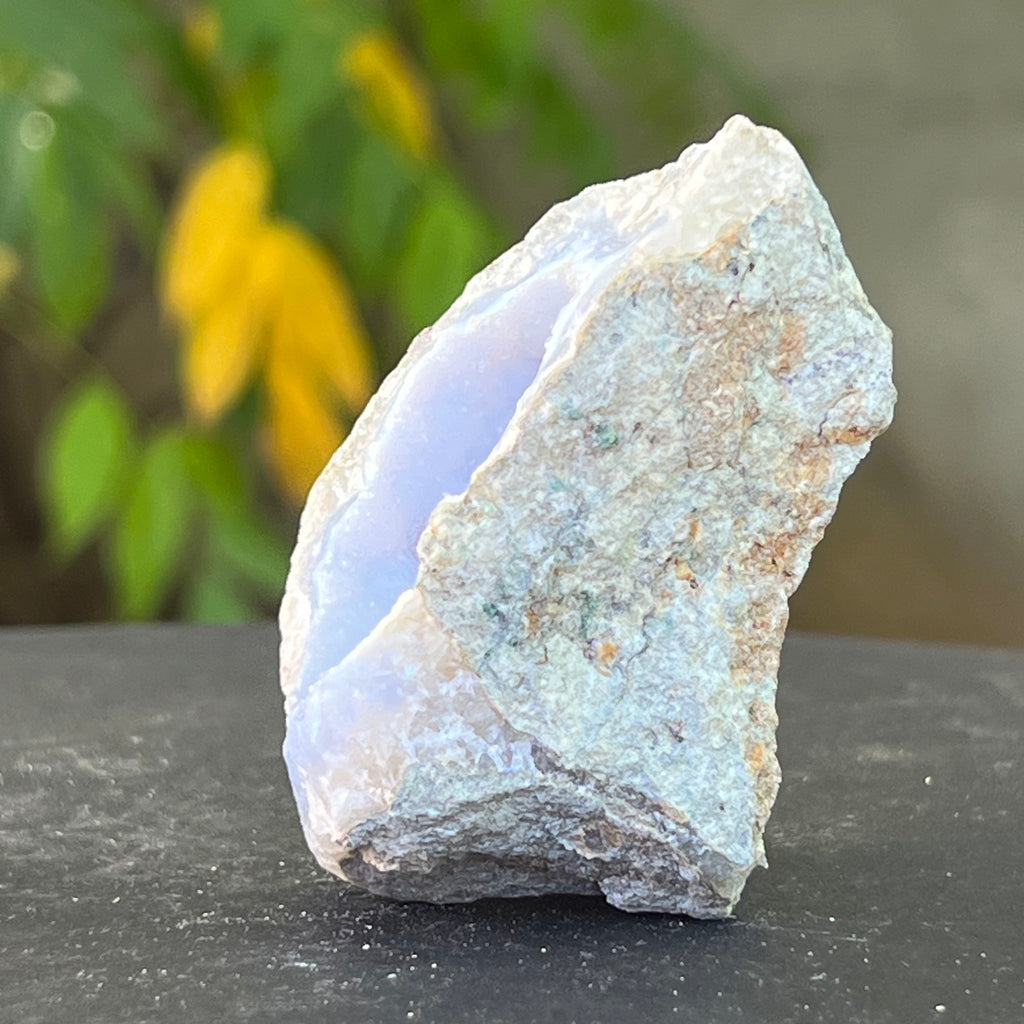 Calcedonie albastra /blue lace/ agat albastru piatra bruta model Af5, druzy.ro, cristale 2