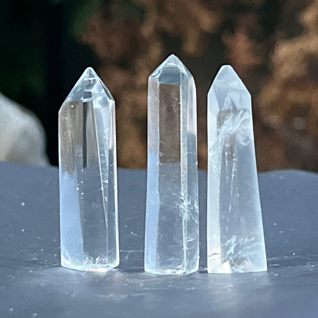 Obelisc cuart de stanca cristal incolor mini, pietre semipretioase - druzy.ro 2