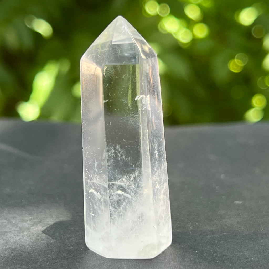 Obelisc/varf cuart de stanca/cuart incolor mini m7, druzy.ro, cristale 1