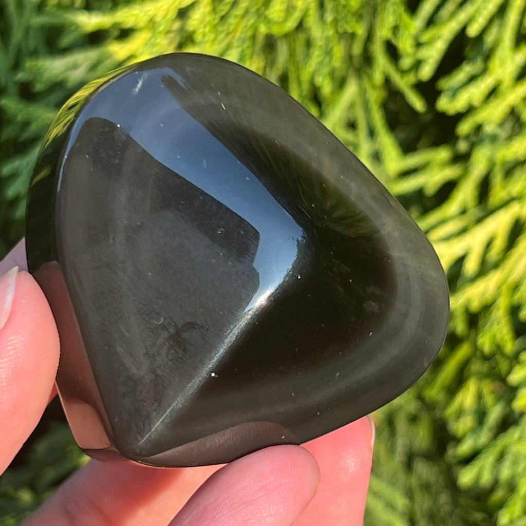 Obsidian curcubeu inima model 5, pietre semipretioase - druzy.ro 2 