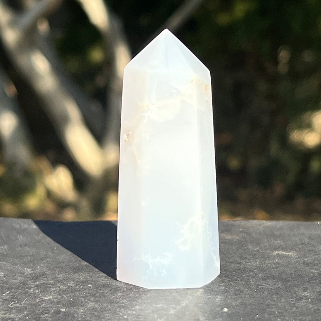 Obelisc calcedonie albastra model 5, druzy.ro, cristale 5