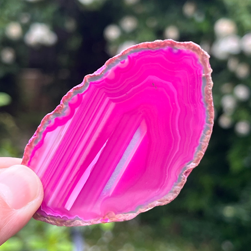 Felie agat roz Brasil m3, pietre semipretioase - druzy.ro 2 