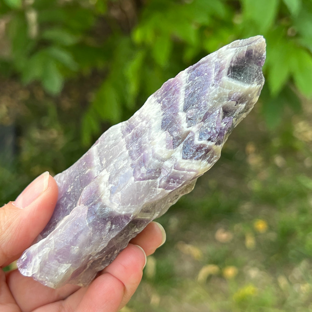 Ametist chevron piatra bruta/ varf m6, pietre semipretioase - druzy.ro 3 