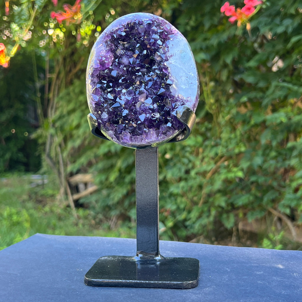Ametist Uruguay AAA pe stand calitate +AAA, geoda ametist Urguay | Model 5, pietre semipretioase - druzy.ro 4 