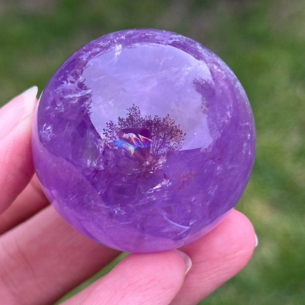 Sfera ametist AA din Brazilia model 9, pietre semipretioase - druzy.ro 6 