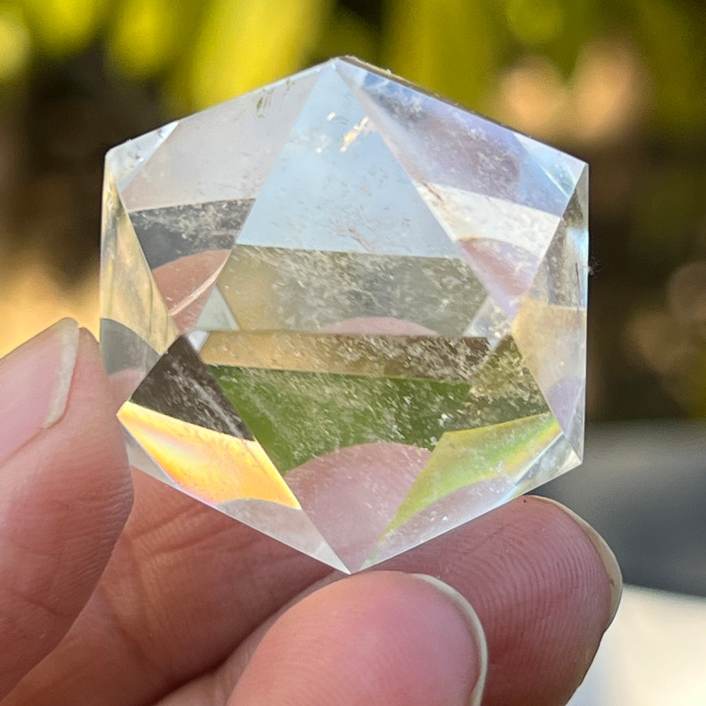 Icosaedru cuart incolor / cristal de stanca m5, pietre semipretioase - druzy.ro 3 